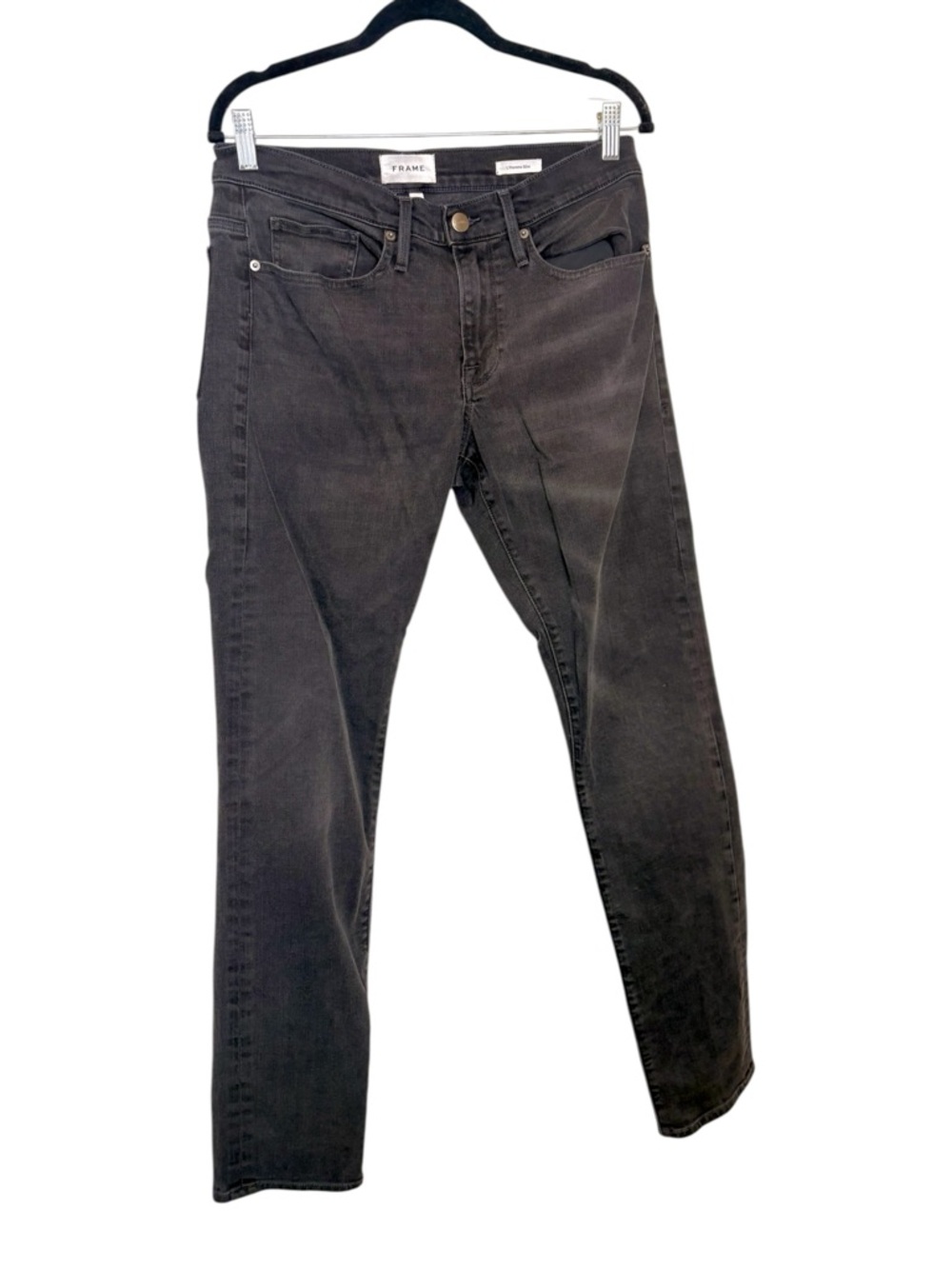 FRAME Washed Black Oak L’Homme Slim Jeans Mens Size 31 - Picture 5 of 10